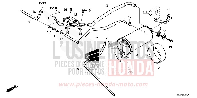 CUVETTE de Africa Twin PEARL GLARE WHITE (NHB53H) 2017